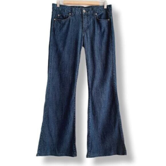 FIDELITY | Octavia Mid Rise Trousers Flare Leg Jeans Jett Rinse Sz 29 - Picture 2 of 12